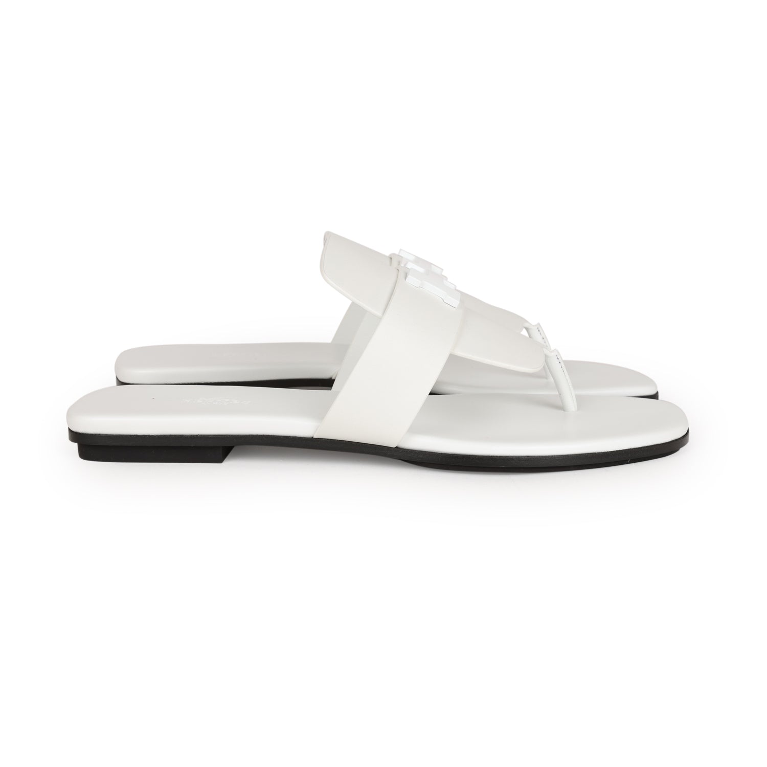 Hermes Galerie Sandals White Calfskin 41 EU