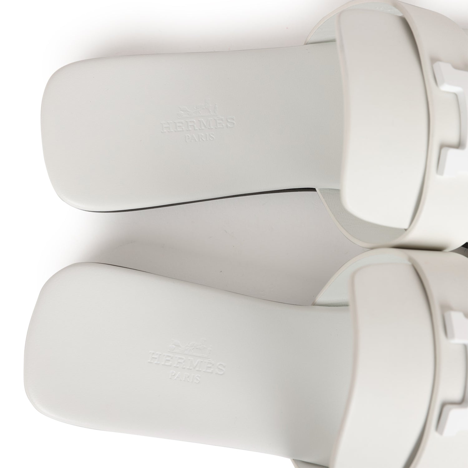 Hermes Galerie Sandals White Calfskin 41 EU