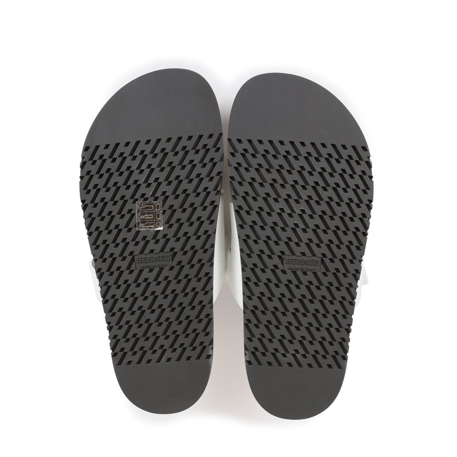 Hermes Chypre Sandals White Calfskin Palladium Hardware 38 EU