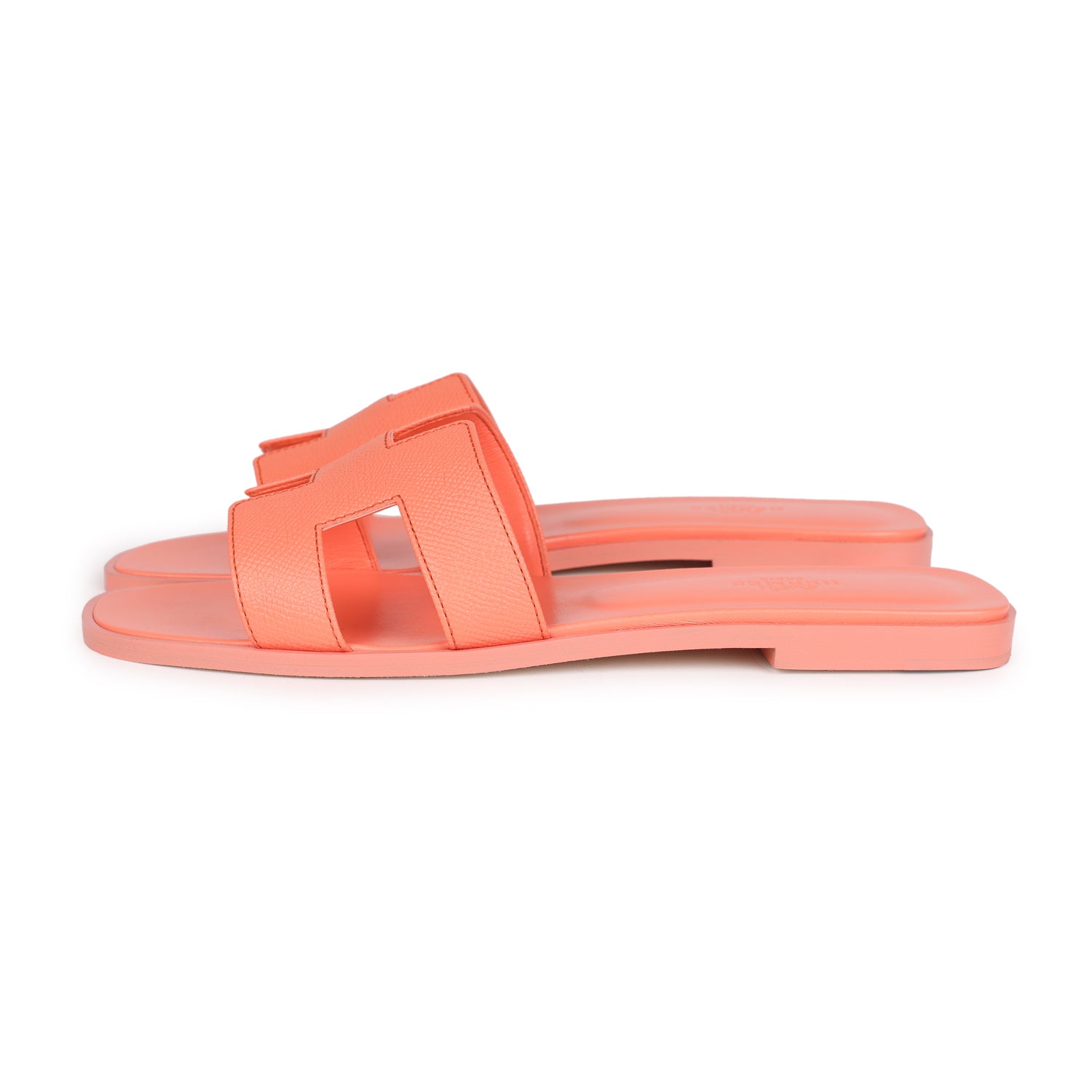 Hermes Oran Sandals Orange Joey Epsom 39.5 EU