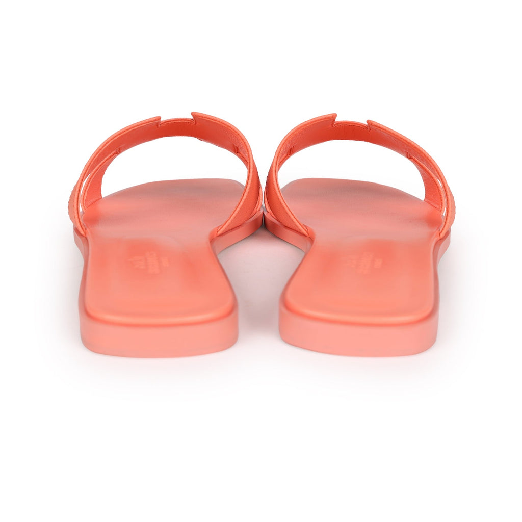Hermes Oran Sandals Orange Joey Epsom 39.5 EU