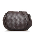 Bottega Veneta Intrecciato Crossbody Bag Brown