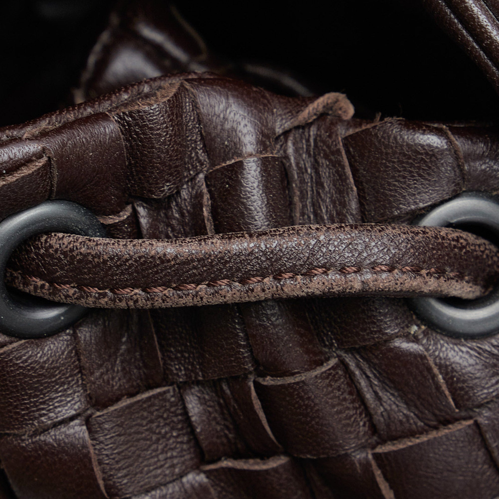 Bottega Veneta Intrecciato Crossbody Bag Brown
