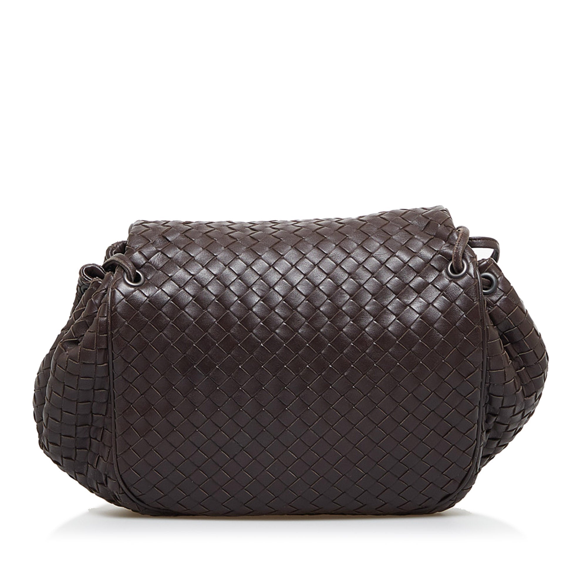 Bottega Veneta Intrecciato Crossbody Bag Brown