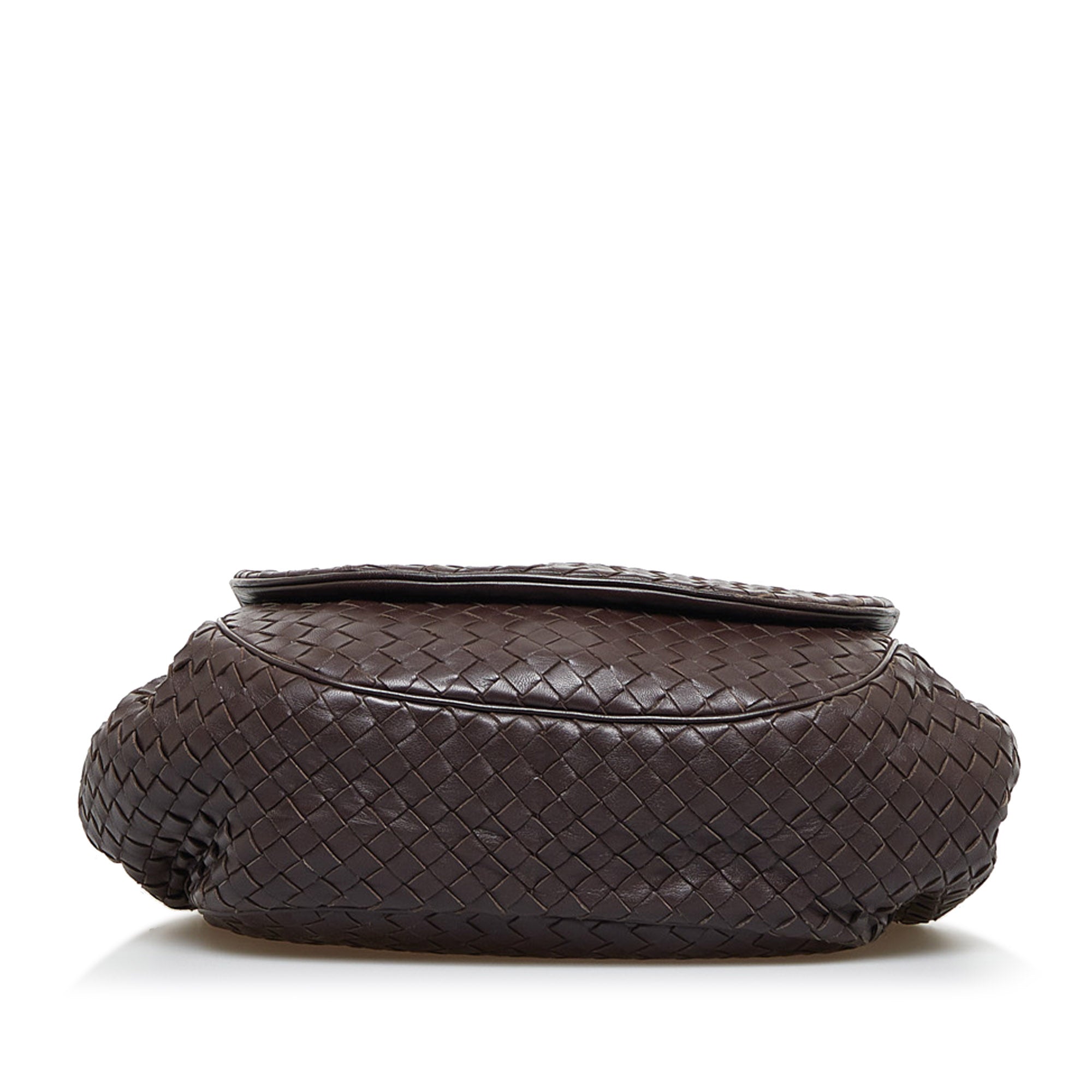 Bottega Veneta Intrecciato Crossbody Bag Brown