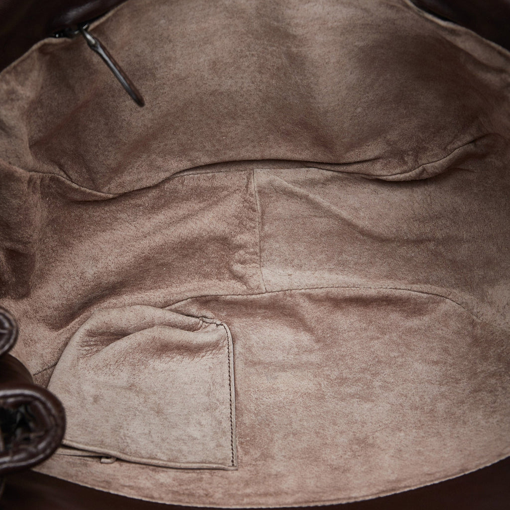 Bottega Veneta Intrecciato Crossbody Bag Brown