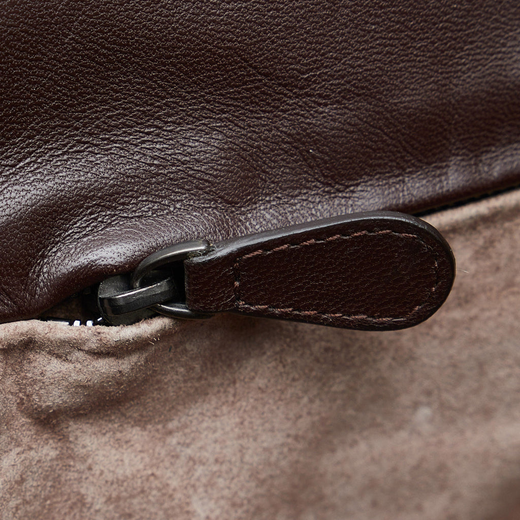 Bottega Veneta Intrecciato Crossbody Bag Brown