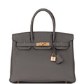 Hermes Birkin 30 Etain Togo Rose Gold Hardware