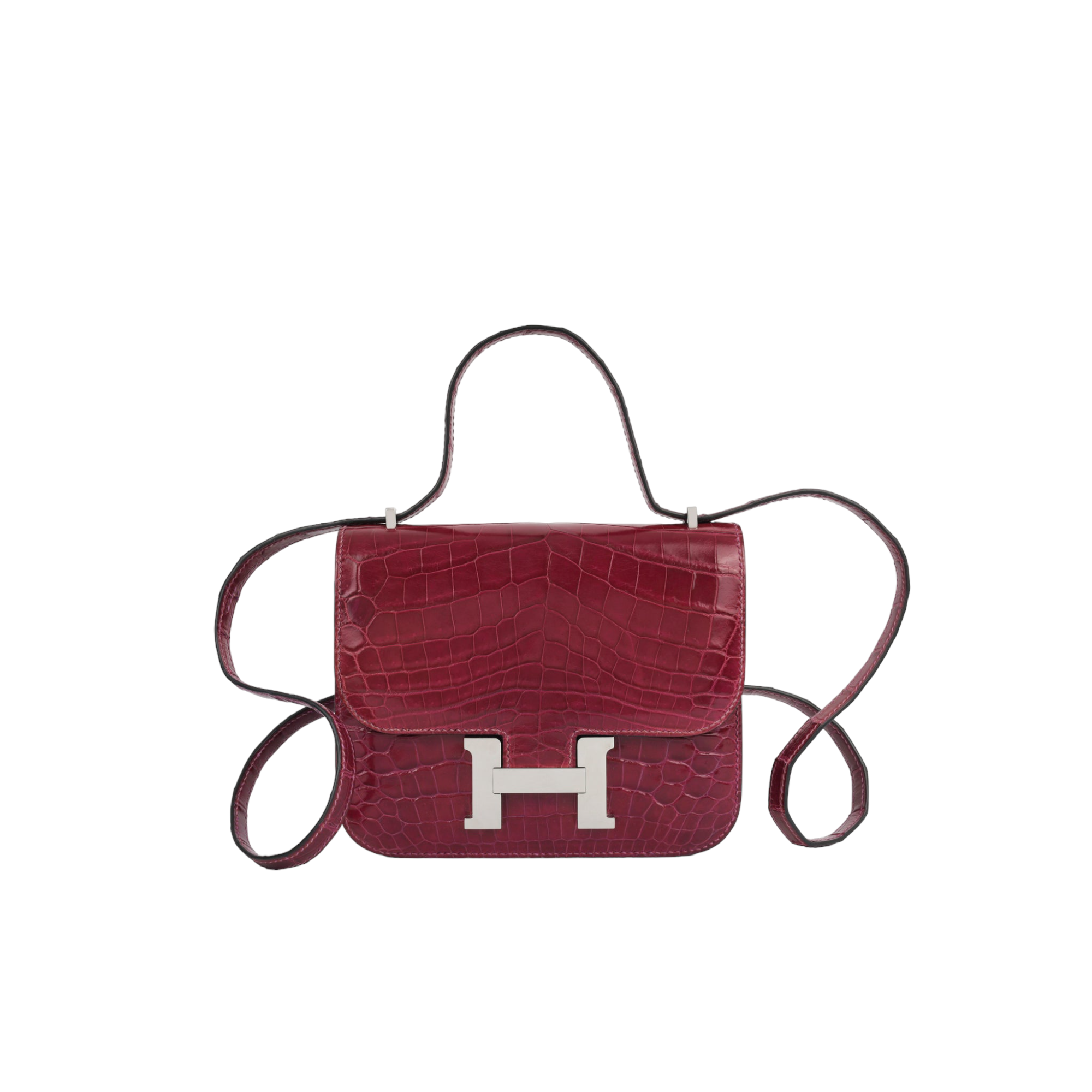 Hermès Constance 18 - Cassis Shiny Croc