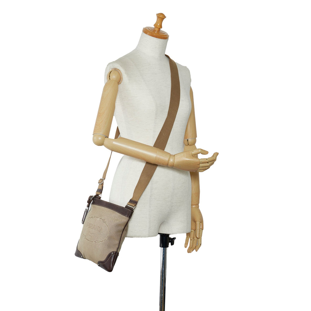 PRADA Canapa Logo Crossbody Bag