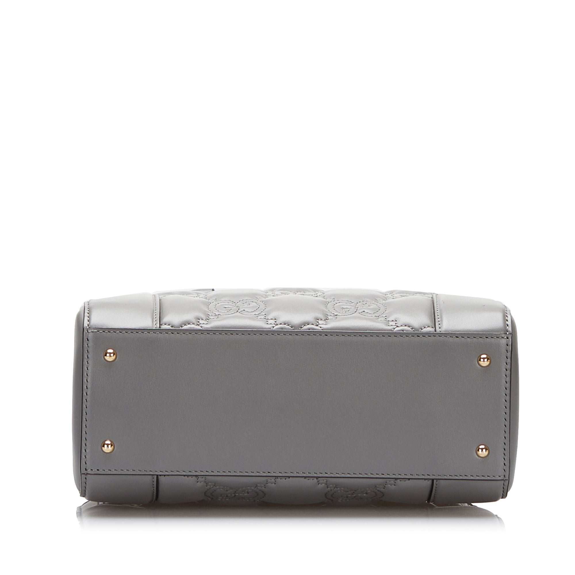 Gucci GG Handbag Grey Matelassé Leather