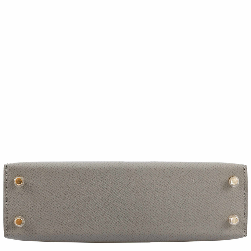 Hermès Kelly 20 Mini II Sellier Gris Asphalte Epsom Gold Hardware