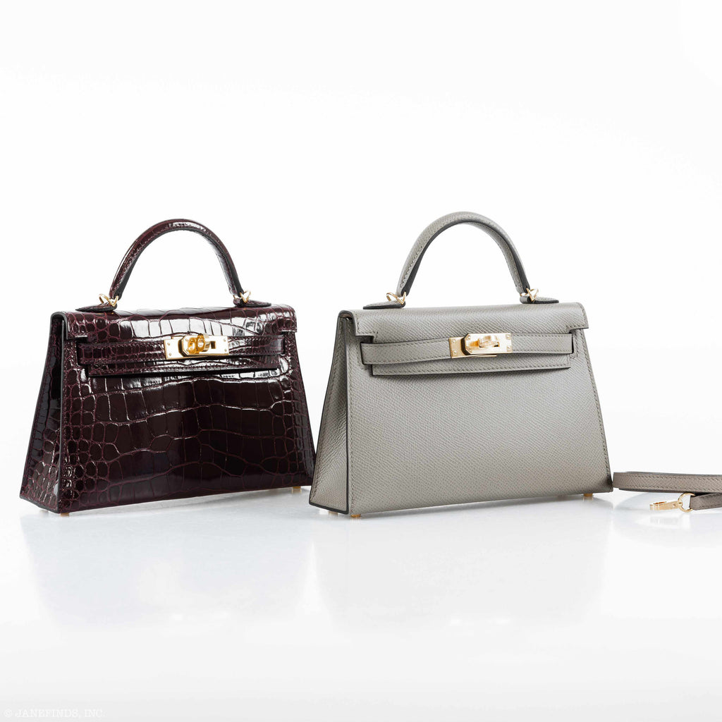 Hermès Kelly 20 Mini II Sellier Gris Asphalte Epsom Gold Hardware