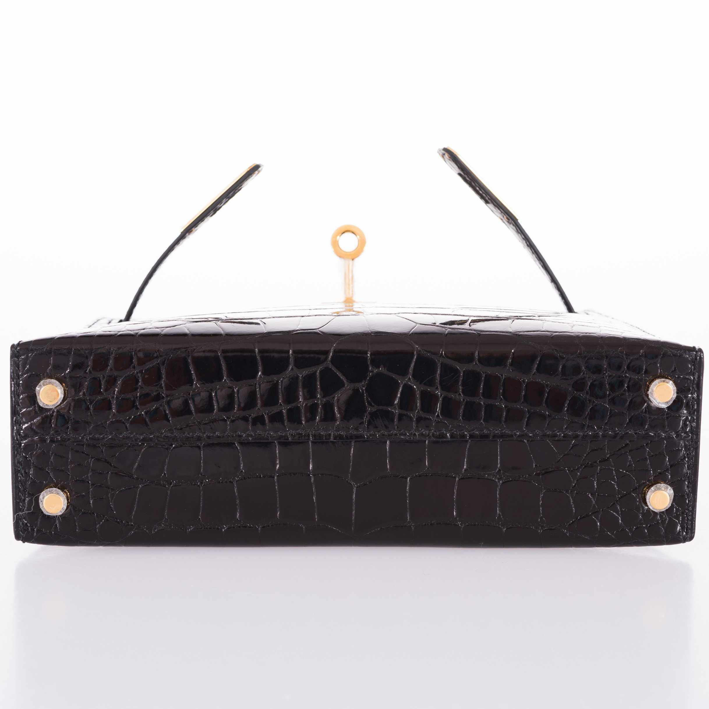 Hermès Kelly 20 Mini Sellier Black Alligator Gold Hardware