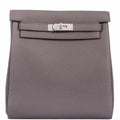 Hermès Kelly 22 Ado Backpack Etain Clemence Palladium Hardware