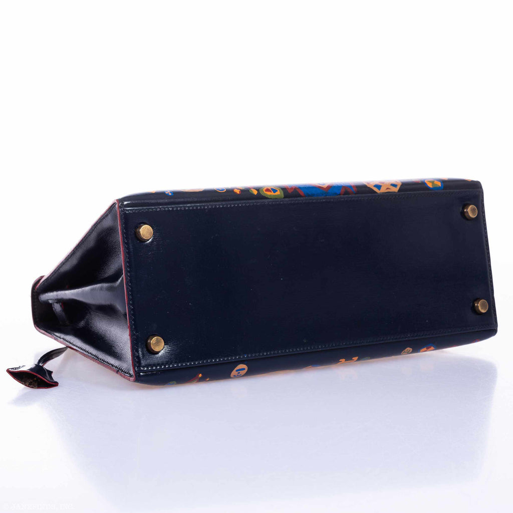 Hermès Kelly 28 Black Box Gold Hardware