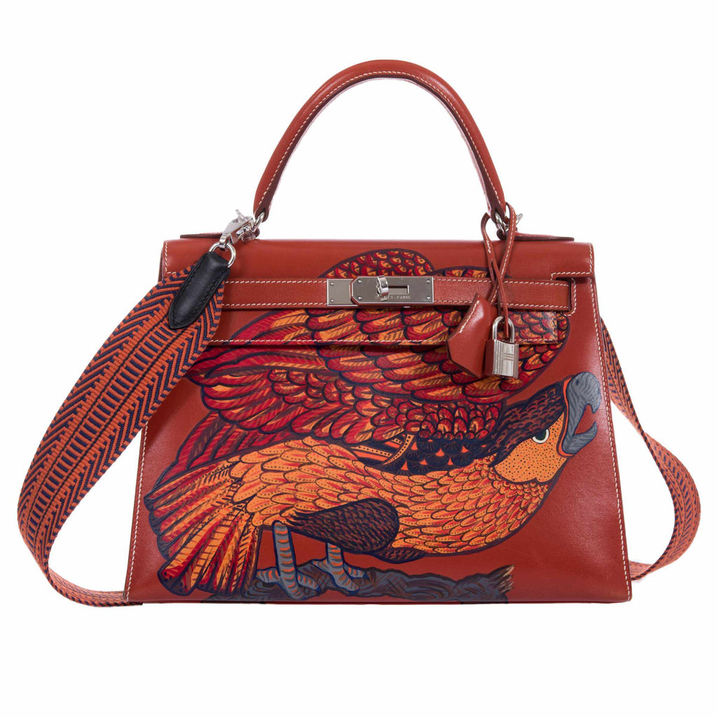Hermès Kelly 28 Brick Box "The Falcon" Palladium Hardware