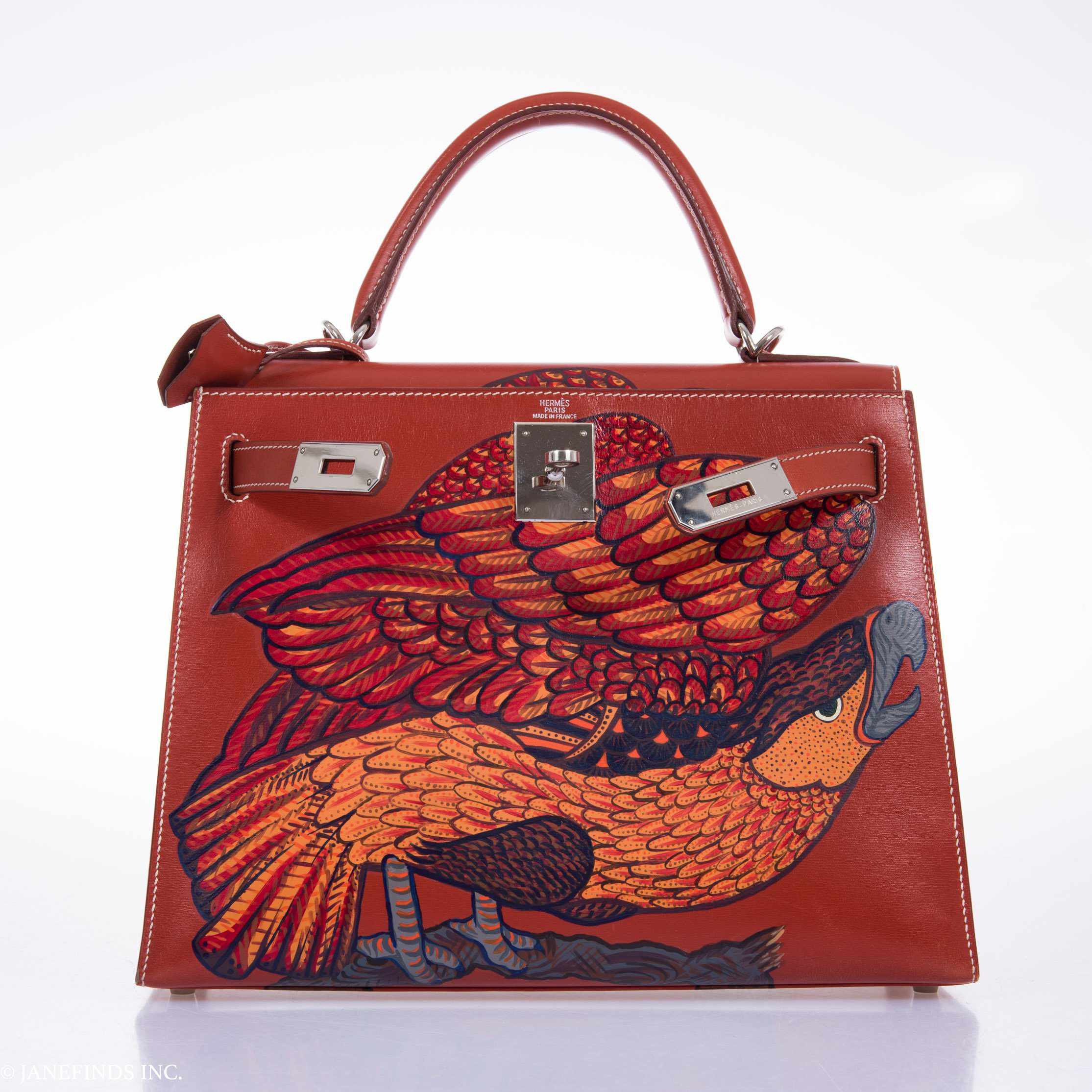 Hermès Kelly 28 Brick Box "The Falcon" Palladium Hardware