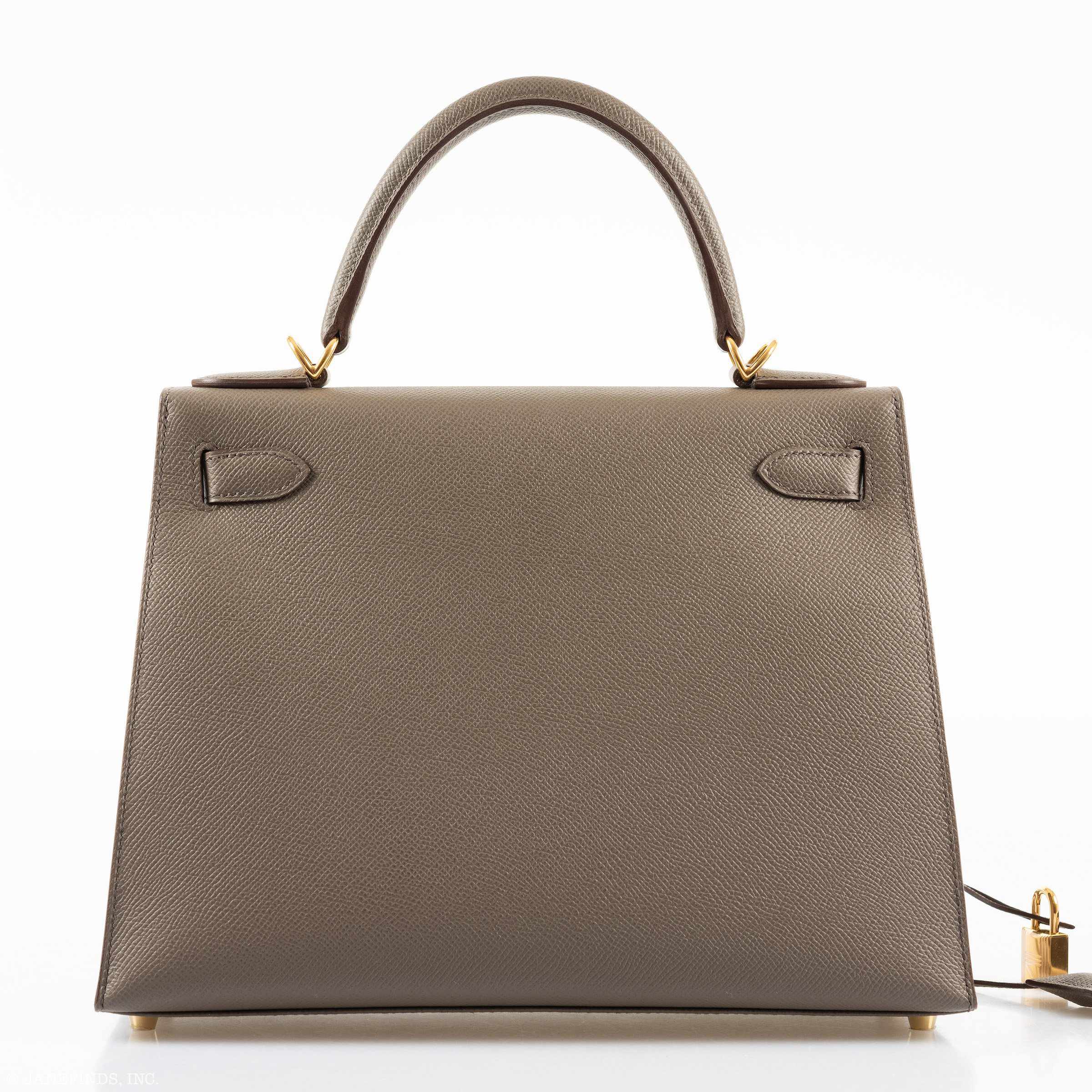 Hermès Kelly 28 Sellier Etain Epsom Gold Hardware - 2019
