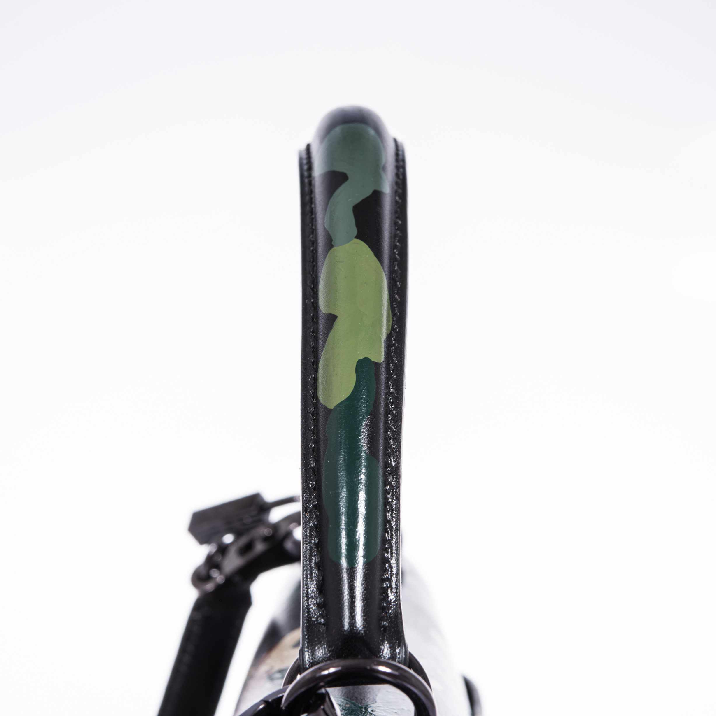 Hermès Kelly 32 Black Box Camouflage Ruthenium Hardware