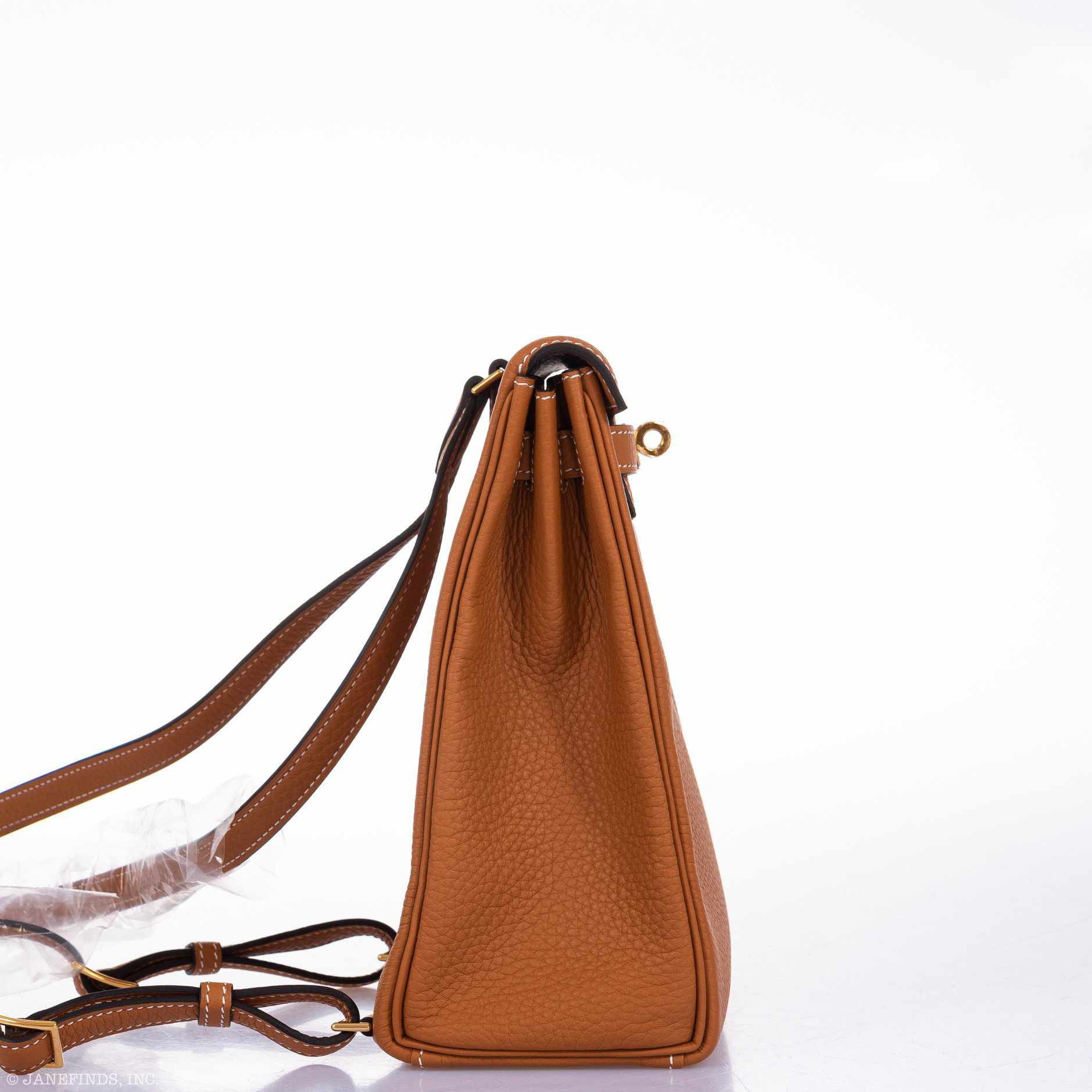 Hermès Kelly Ado II Backpack Gold Clemence Gold Hardware