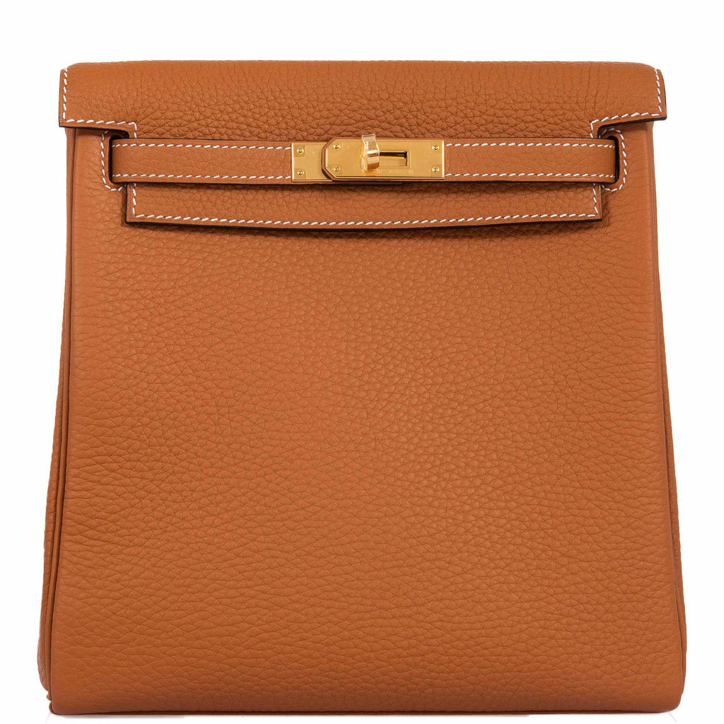 Hermès Kelly Ado II Backpack Gold Clemence Gold Hardware