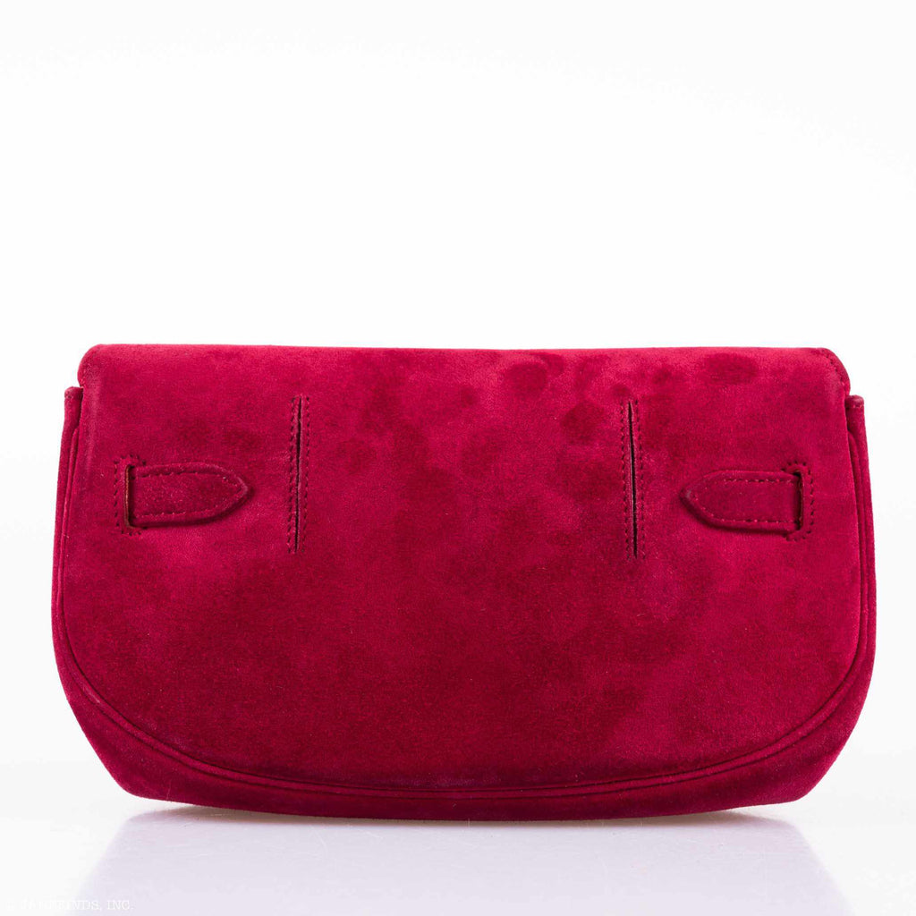 Hermès Kelly Banana Belt Bag 20 Red Veau Doblis Suede Gold Hardware