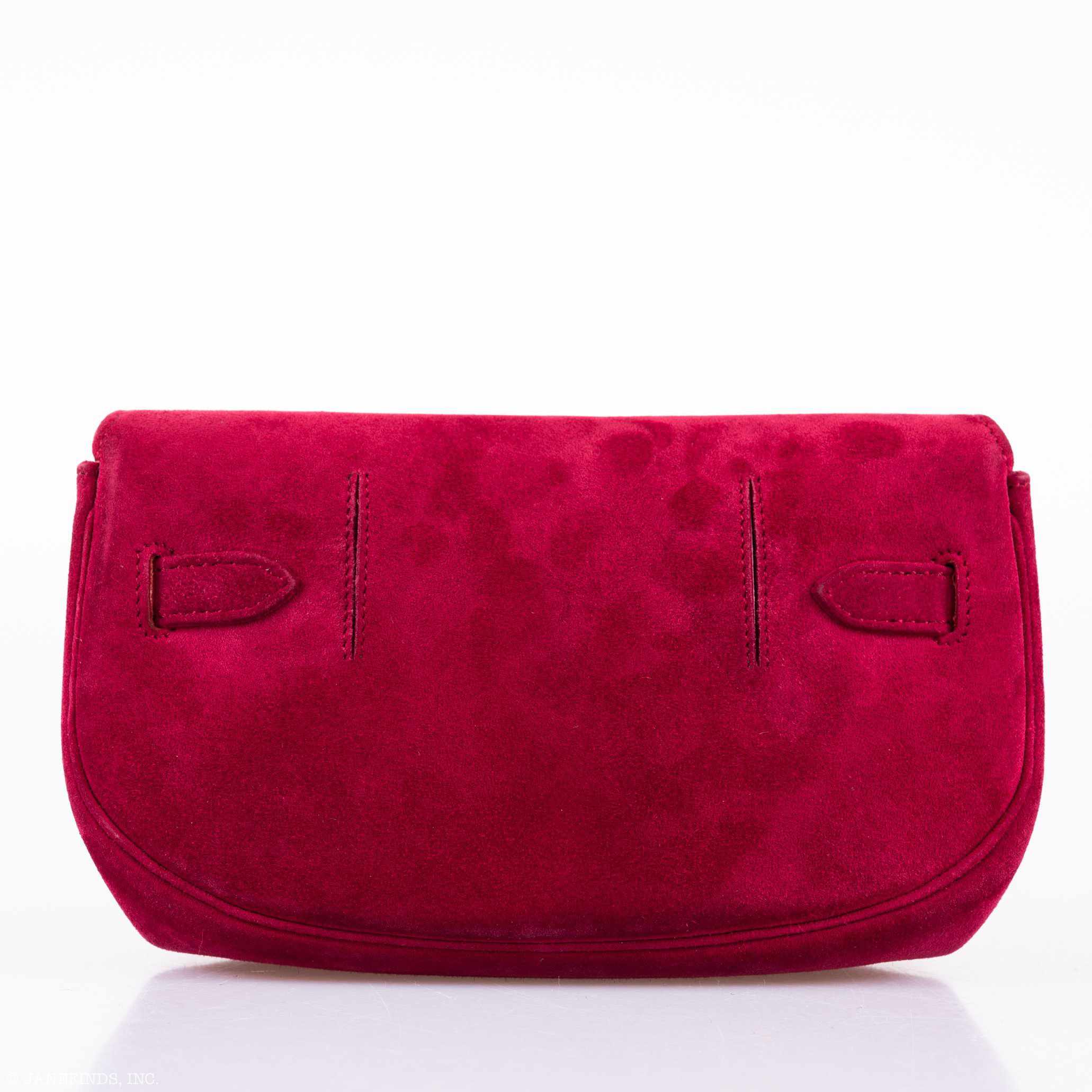 Hermès Kelly Banana Belt Bag 20 Red Veau Doblis Suede Gold Hardware