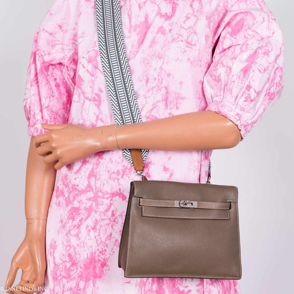 Hermès Kelly Danse Etoupe Swift Palladium Hardware