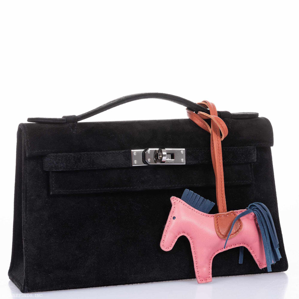 Hermès Kelly Doblis Mini Pochette Black Veau Suede
