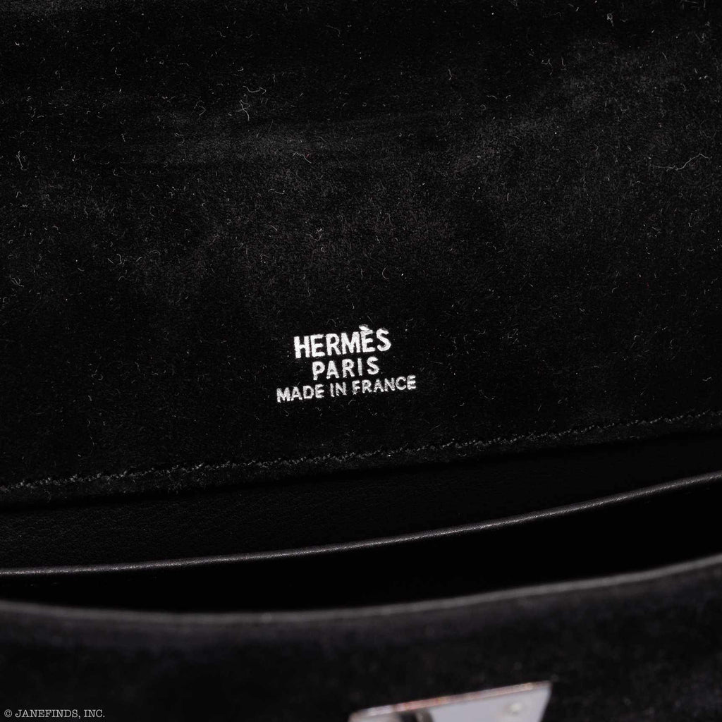 Hermès Kelly Doblis Mini Pochette Black Veau Suede - Rare