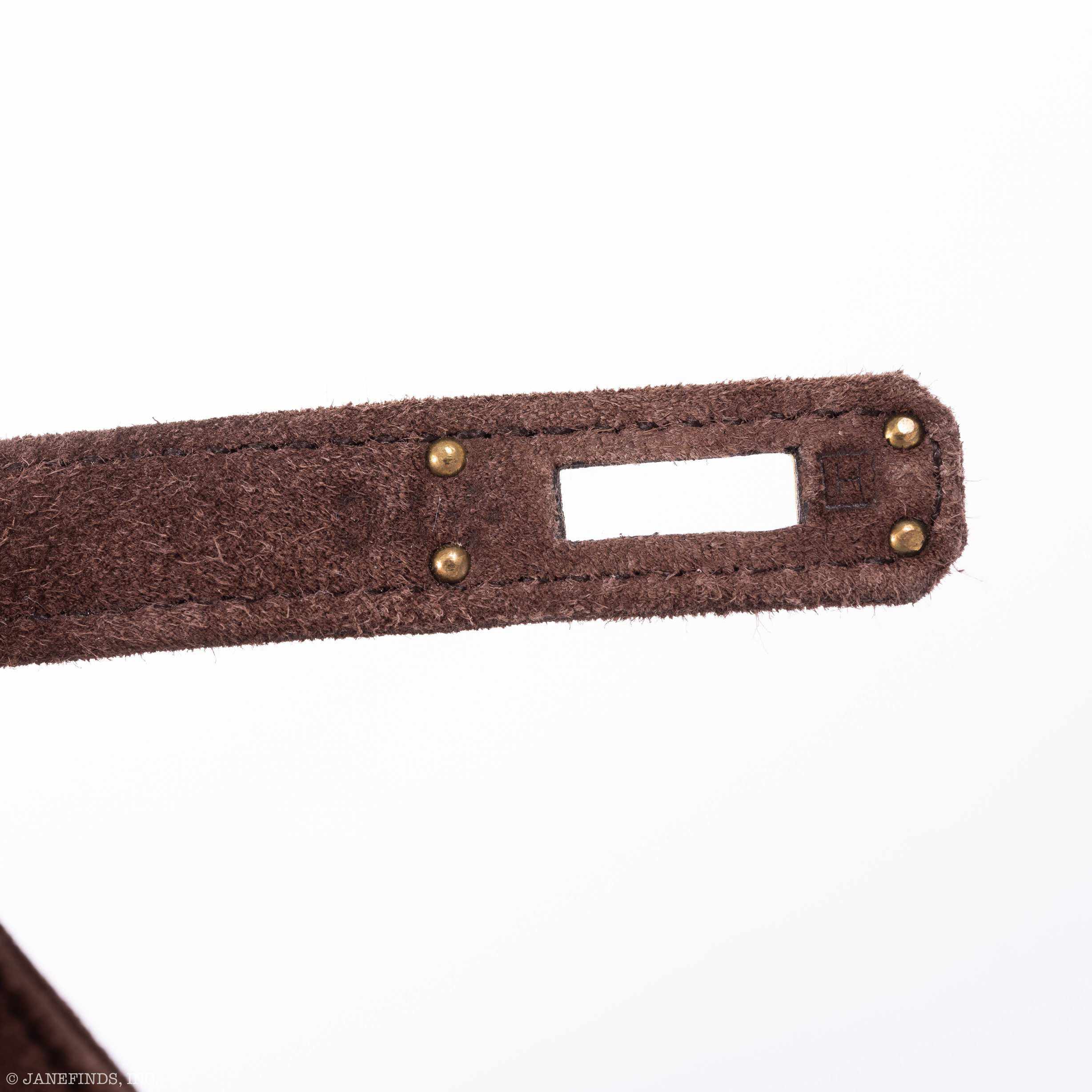 Hermès Kelly Mini Pochette Chocolate Veau Doblis Suede Gold Hardware