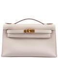 Hermès Kelly Mini Pochette Craie Swift Gold Hardware