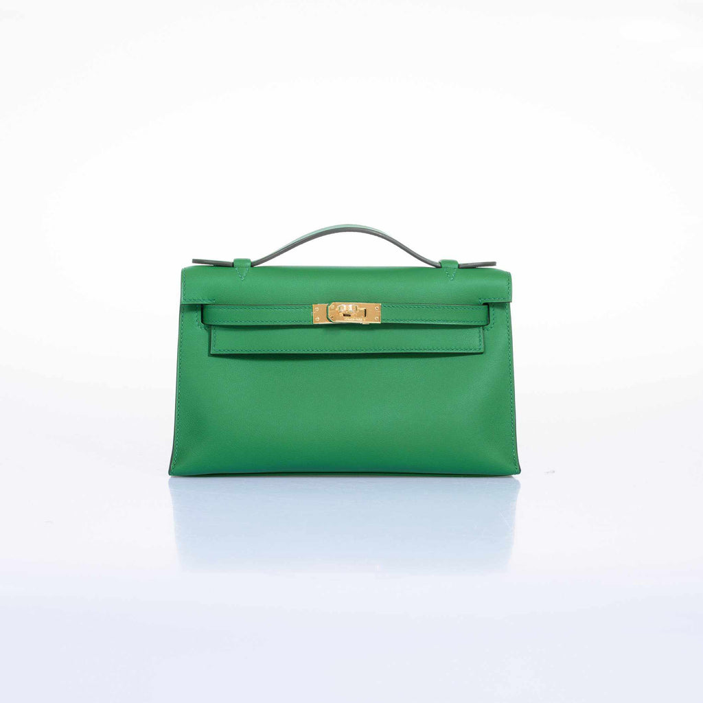 Hermès Kelly Mini Pochette Vert Vertigo Swift Gold Hardware