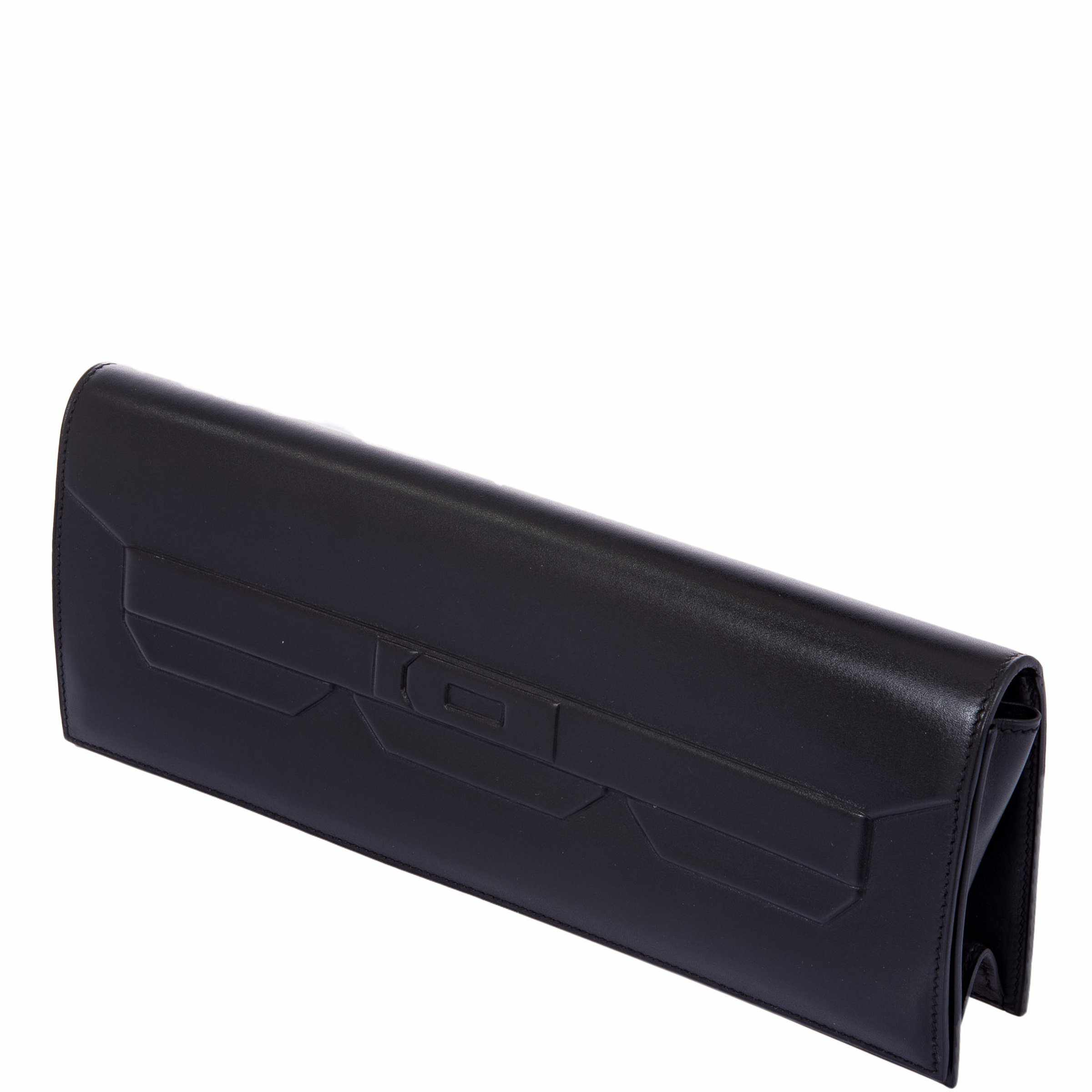 Hermès Kelly "Shadow" Clutch Evercalf Long