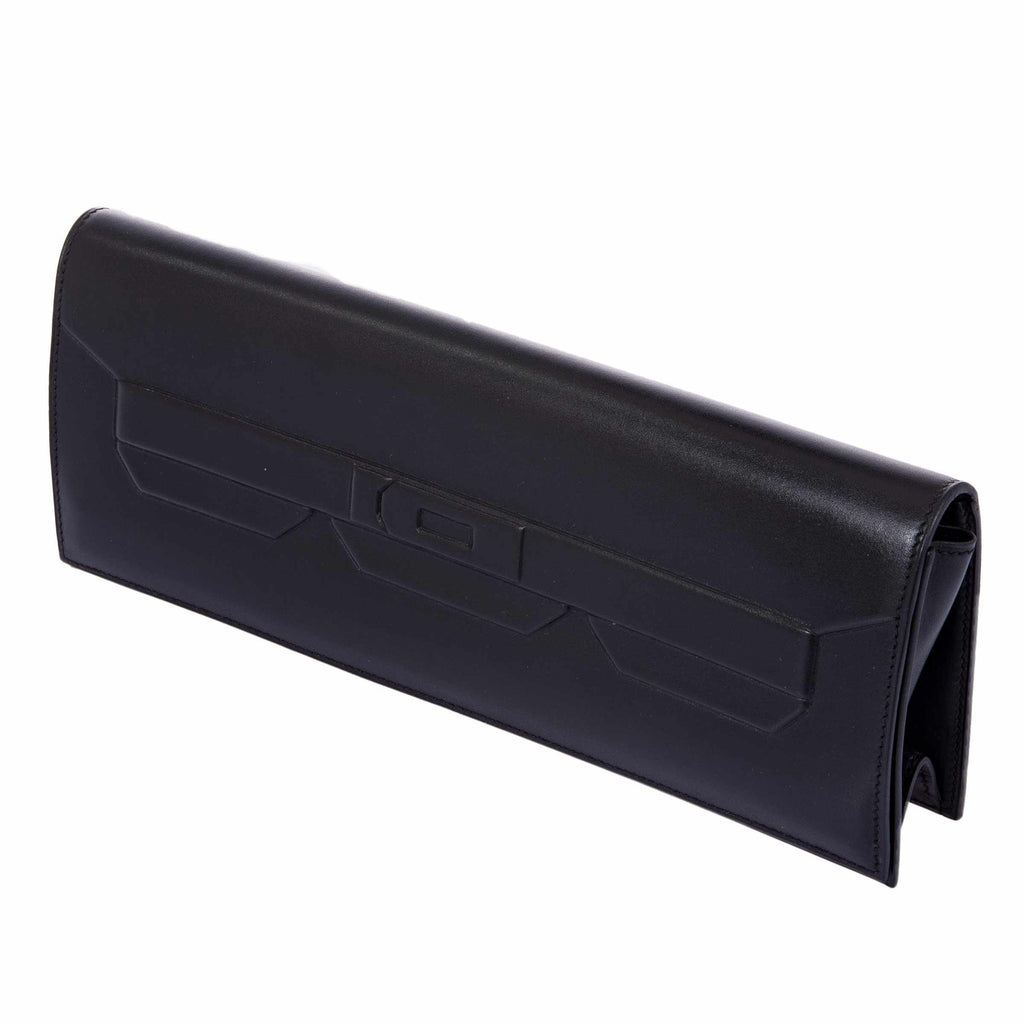 Hermès Kelly "Shadow" Clutch Evercalf Long