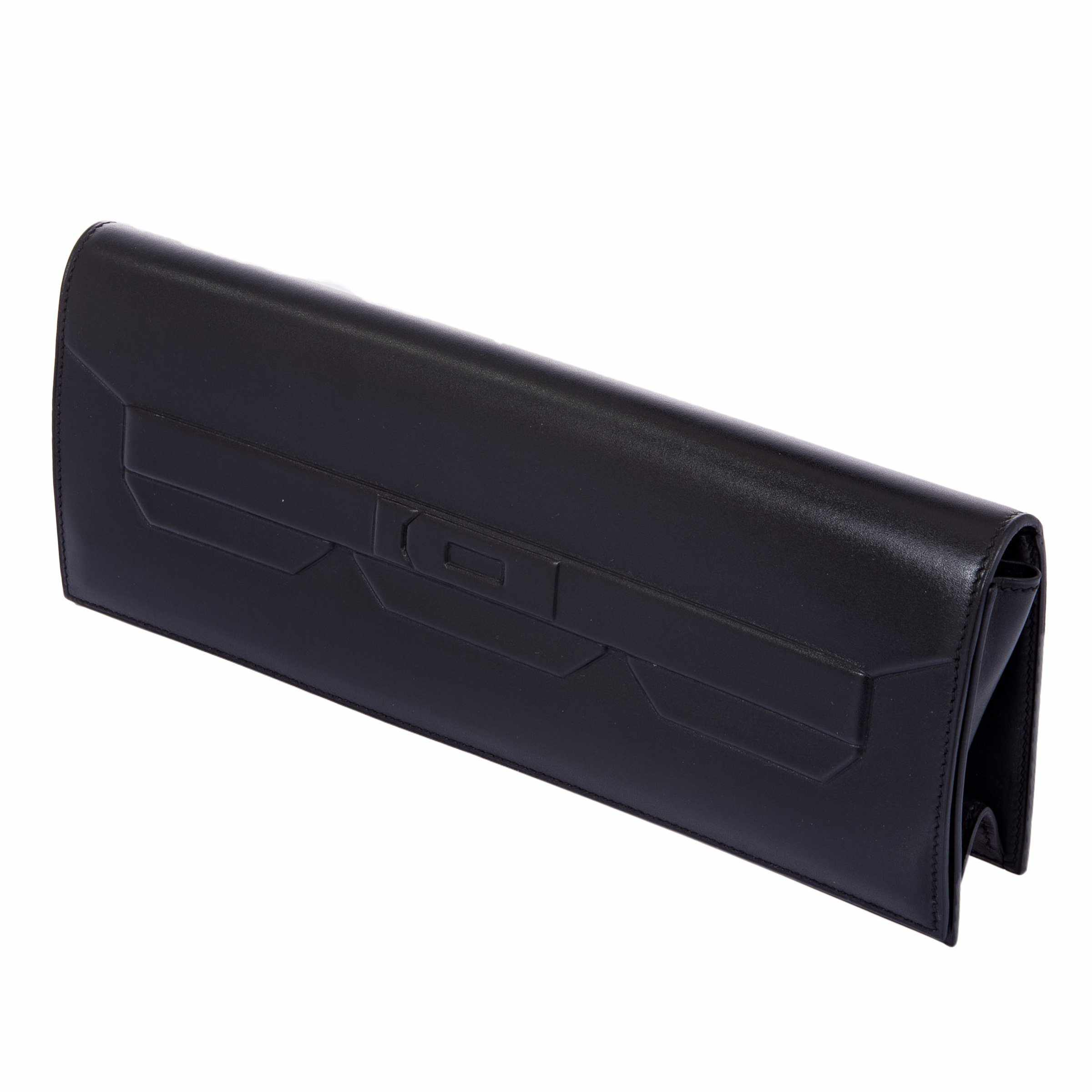 Hermès Kelly "Shadow" Clutch Evercalf Long