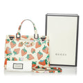 Gucci Zumi Handbag White Strawberry Leather