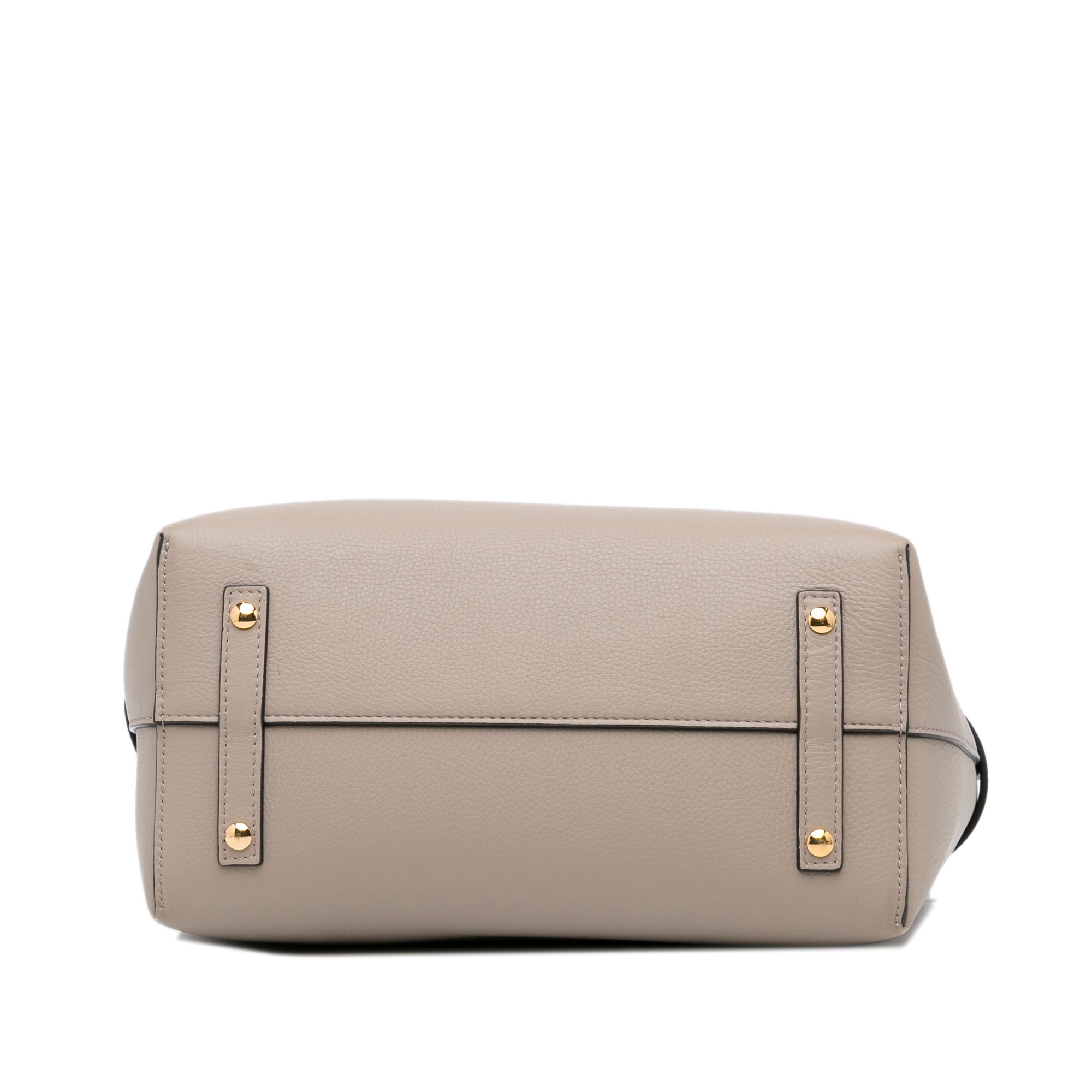 Burberry Belt Handbag Medium Light Brown Leather
