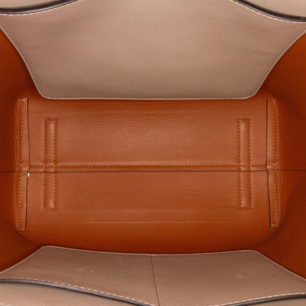 Burberry Belt Handbag Medium Light Brown Leather