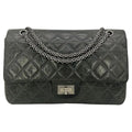 Chanel Grey Aged Calfskin Anniversary 2.55 Reissue 227 Double Flap Bag