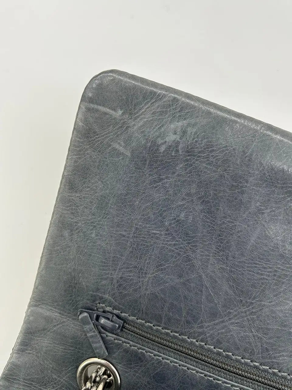 Chanel Grey Aged Calfskin Anniversary 2.55 Reissue 227 Double Flap Bag