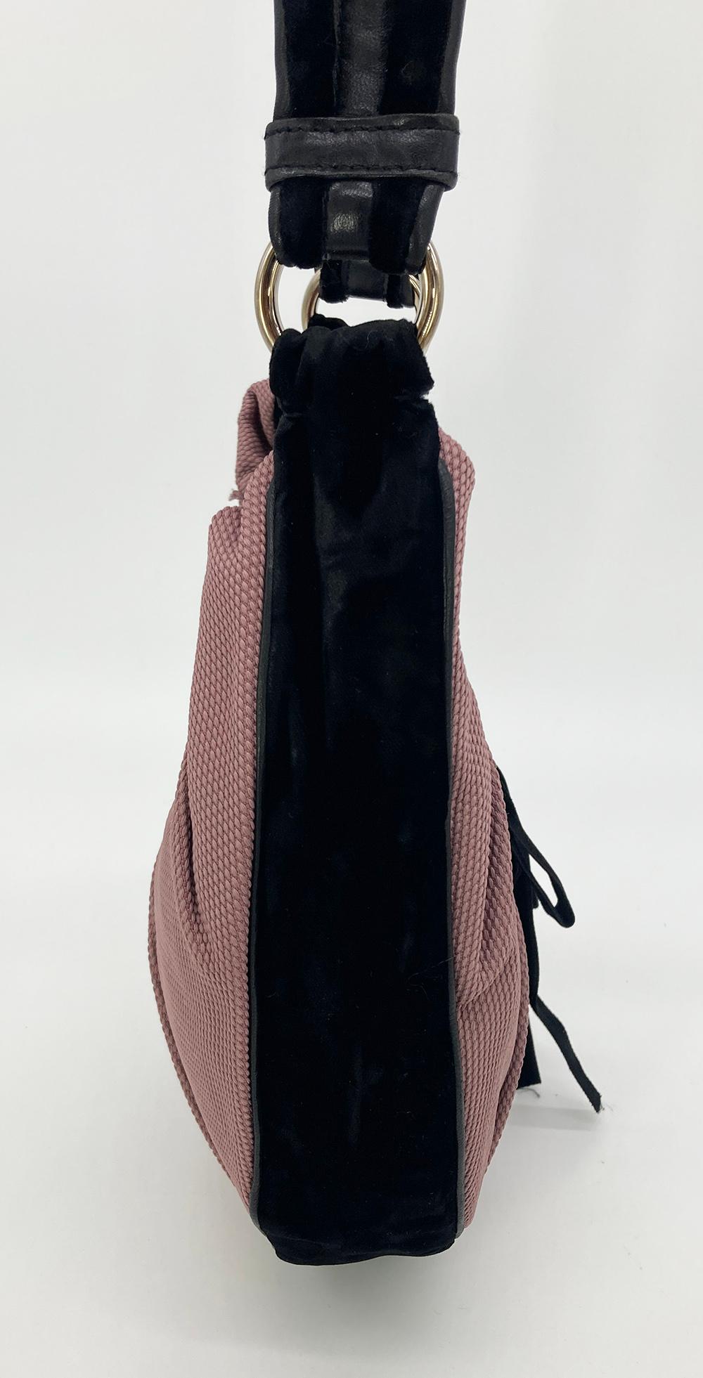 YVES SAINT LAURENT Mauve Canvas Rive Gauche Shoulder Bag