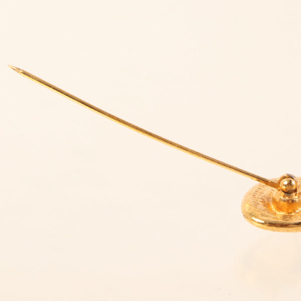 CHANEL Matelasse Stitch Cc Mark Brooch