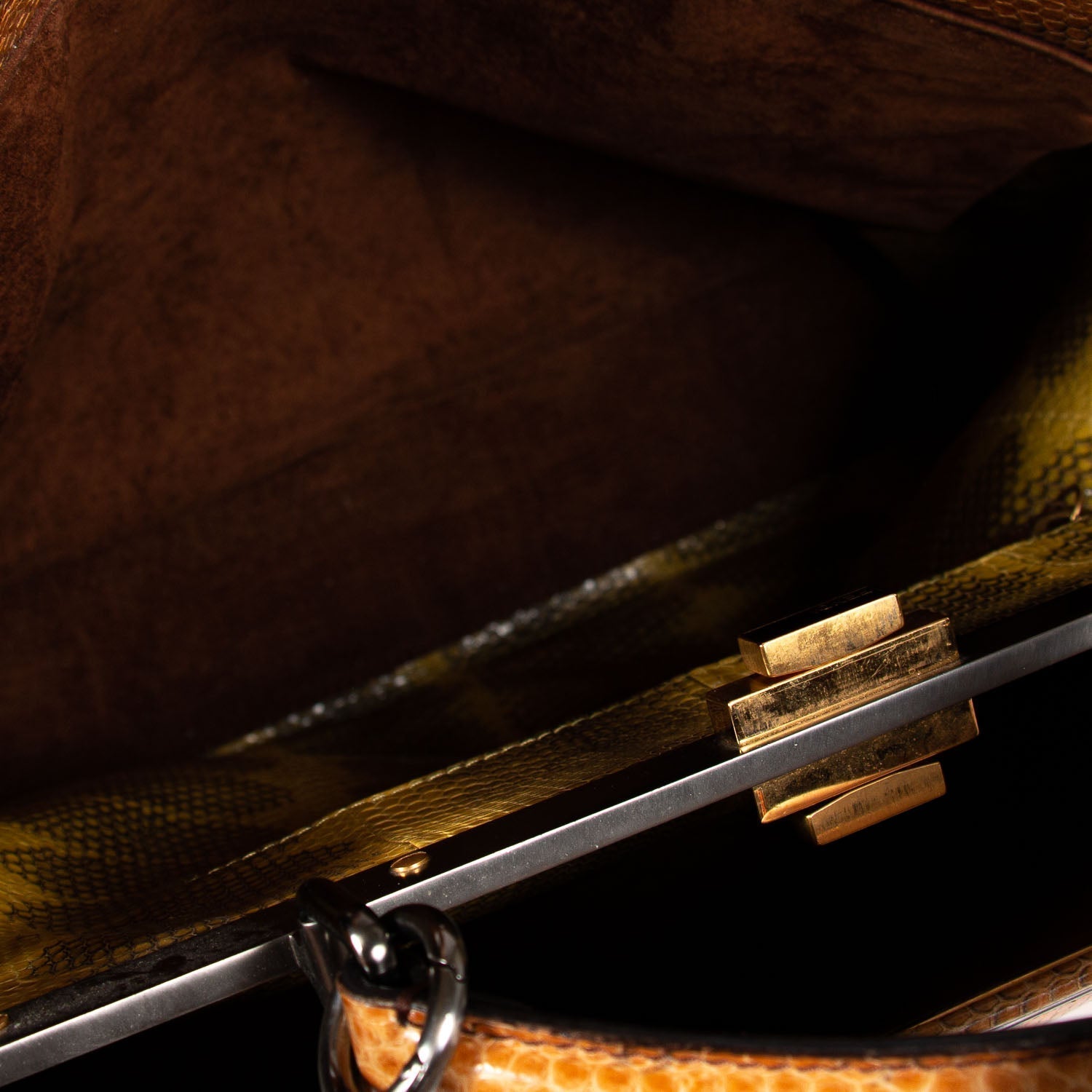 Fendi Large Python Peekaboo Bag