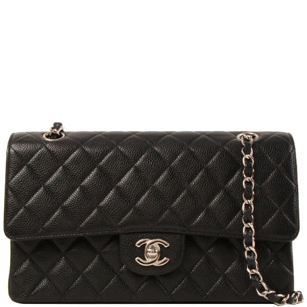 CHANEL Around 2000 Made Caviar Skin Classic Flap Chain Bag 25Cm Black