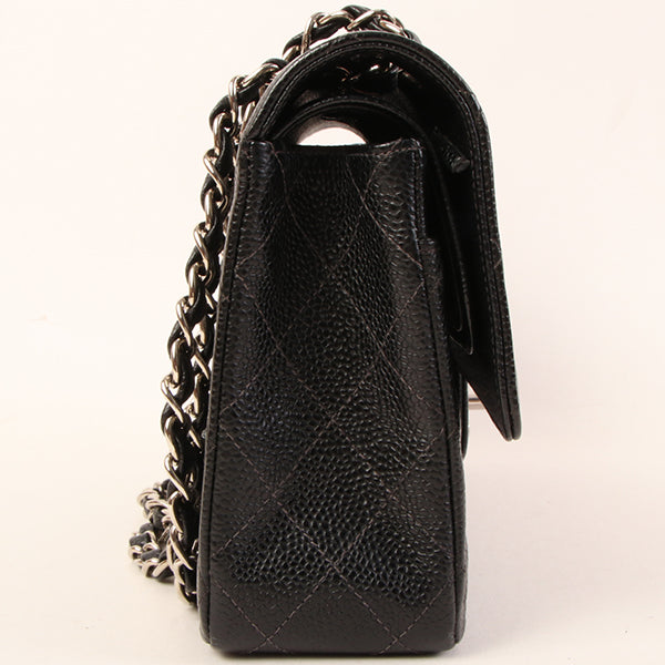 CHANEL Around 2000 Made Caviar Skin Classic Flap Chain Bag 25Cm Black