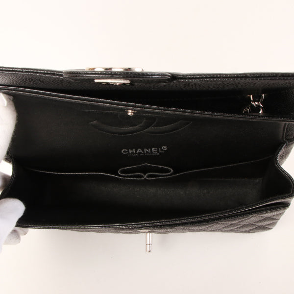 CHANEL Around 2000 Made Caviar Skin Classic Flap Chain Bag 25Cm Black