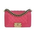 Chanel Boy Small Pink Calfskin Gold