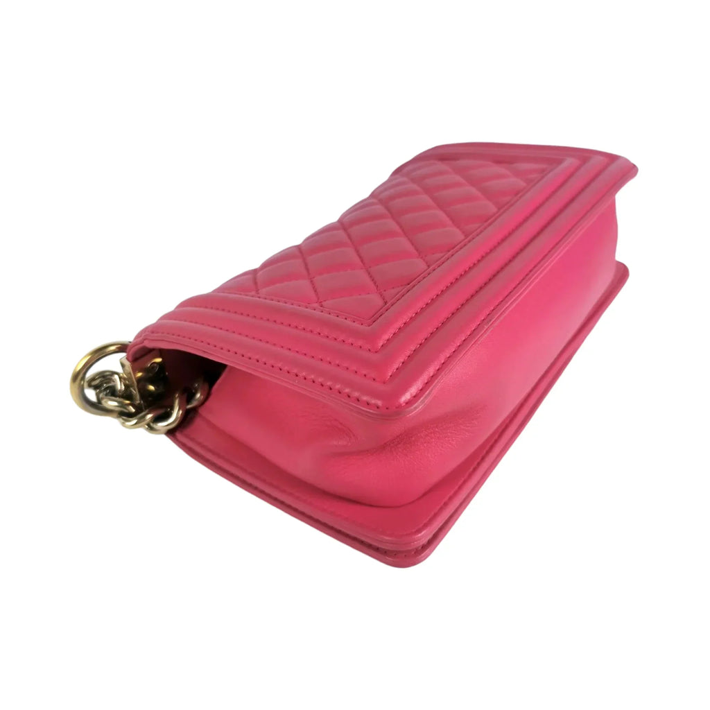 Chanel Boy Small Pink Calfskin Gold